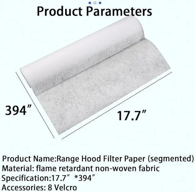 Alt view image 2 of 4 - Kitchen Oil Absorbent Paper Range Hood Filter, 10Meters Long.17.7 * 394in.Range Hood Filter Paper Kitchen Oil Suction Sticker. Easy to Clean