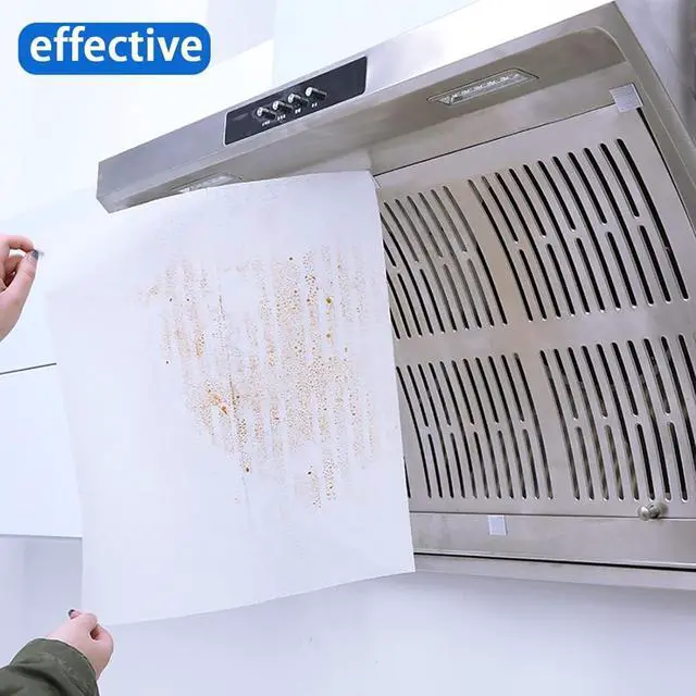 Alt view image 4 of 4 - Kitchen Oil Absorbent Paper Range Hood Filter, 10Meters Long.17.7 * 394in.Range Hood Filter Paper Kitchen Oil Suction Sticker. Easy to Clean