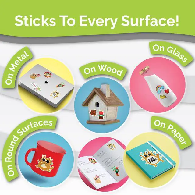 Alt view image 6 of 7 - Premium Printable Vinyl Sticker Paper for Inkjet Printer - 34 Sheets Self-Adhesive Sheets Matte White Waterproof, Dries Quickly Vivid Colors, Holds Ink Well - Tear Resistant