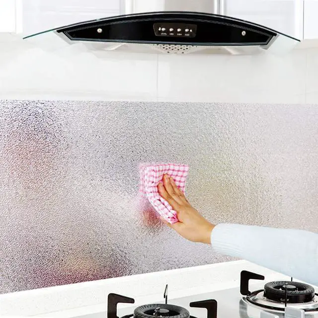 Alt view image 2 of 7 - Silver Contact Paper for Kitchen Oil Proof Waterproof Sticker Aluminum Foil Kitchen Wallpaper Backsplash Peel and Stick Self Adhesive Shelf Liners for Drawer Removable 15.8x78.8 Inch
