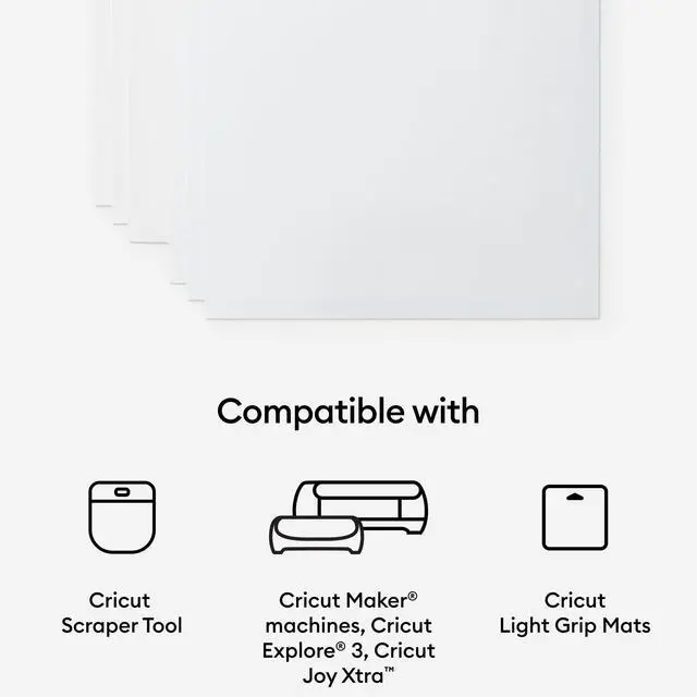 Alt view image 5 of 7 - Printable Waterproof Sticker Set, 6 Clear Sheets (8.5" x 11") - Compatible with Inkjet Printers - for Joy Xtra, Explore, & Maker Machines