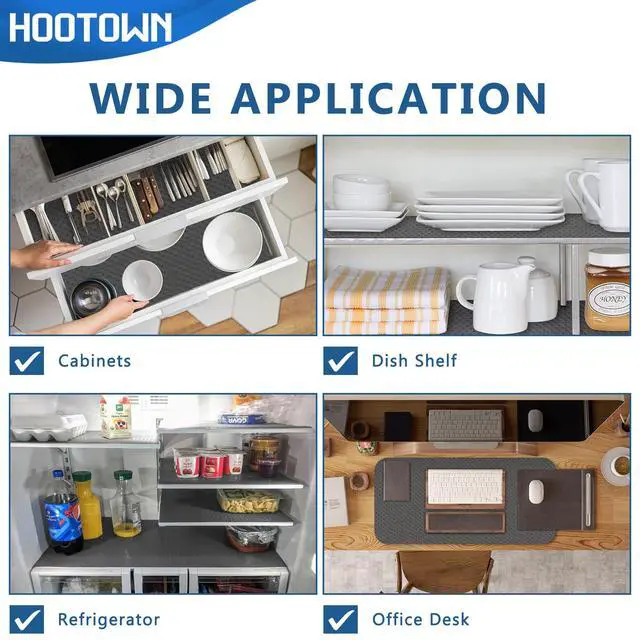 Alt view image 7 of 7 - Self Adhesive Shelf Liner, 11.8" x 78.7" Contact Paper for Cabinets and Drawers, Waterproof & Oil-Proof Kitchen Cabinets Liner, Peel and Stick Cupboard Liner for Countertops,Shelves