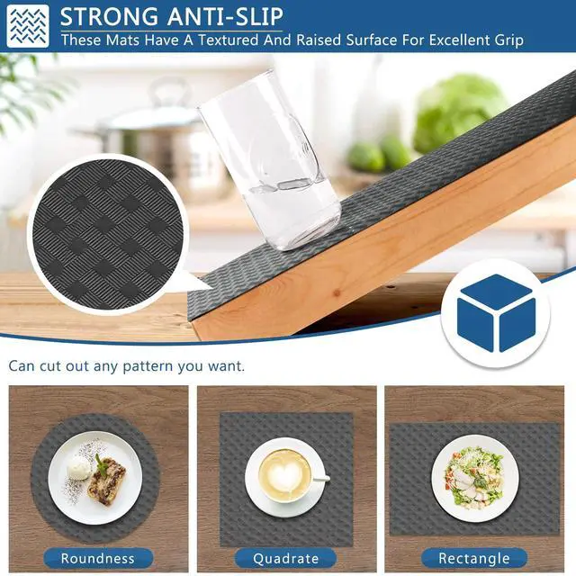 Alt view image 6 of 7 - Self Adhesive Shelf Liner, 11.8" x 78.7" Contact Paper for Cabinets and Drawers, Waterproof & Oil-Proof Kitchen Cabinets Liner, Peel and Stick Cupboard Liner for Countertops,Shelves