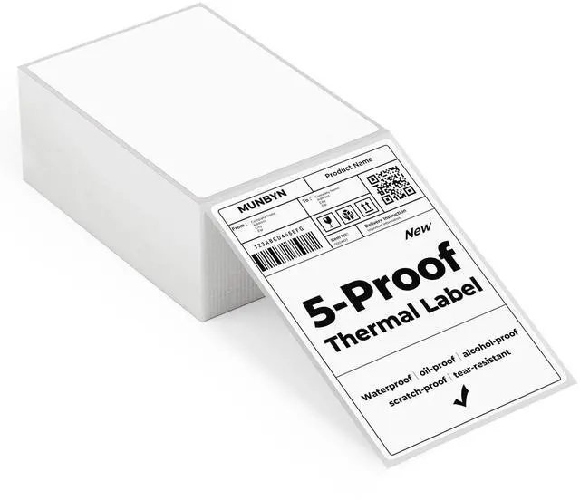 Main image of 4"x6" Direct Thermal Shipping Labels for Packages, 380 Sheets/Stack