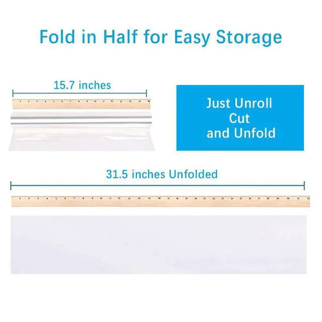 Alt view image 2 of 7 - 100 ft Clear Cellophane Wrap Roll (31.5 in x 100 ft) - 3 Mil Thicken Cellophane Roll,Cellophane Bags Large,Wrapping Paper for Flower Gift Baskets Wrap (31.5" fold into 16")