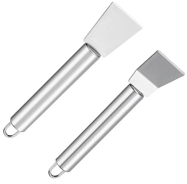 Main image of 2 PCS Stainless Steel Scrapers, Cleaning Scraper Tool, Paint Scrapers, Multifunctional Metal Scraper Tools for Cookware, Stovetop, Adhesive, Oven Racks, Grout, Grill, Glass, Kitchen & Home