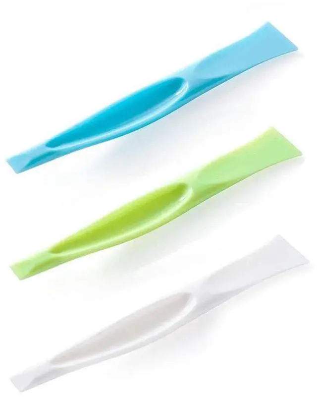 Main image of 3 PCS Multipurpose Cleaning Scraper Tool - Non-Scratch Hard Plastic Sticker Scraper Tool for Kitchen Cleaning, Label Remover, Gum Cleaner