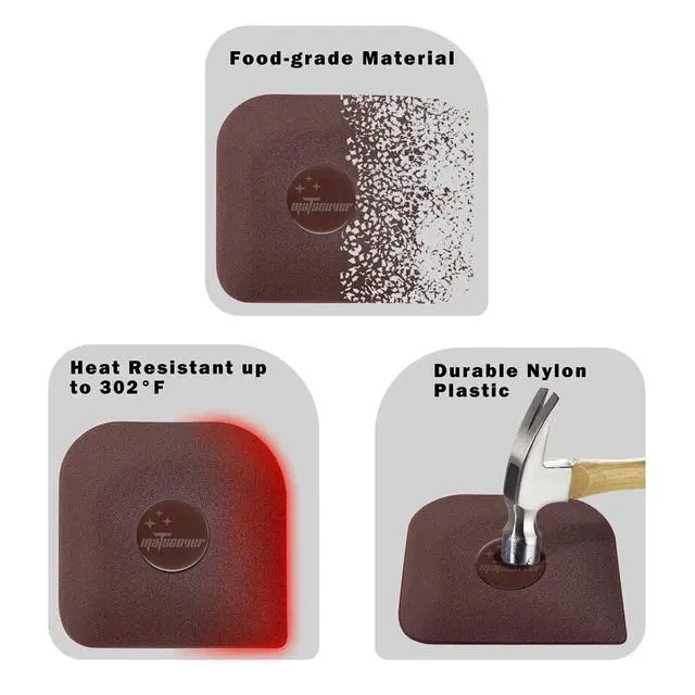 Alt view image 5 of 7 - Pan Scraper, 5 Pcs Pot & Dish Scraper Plastic, Sturdy Scraper Kitchen Tool