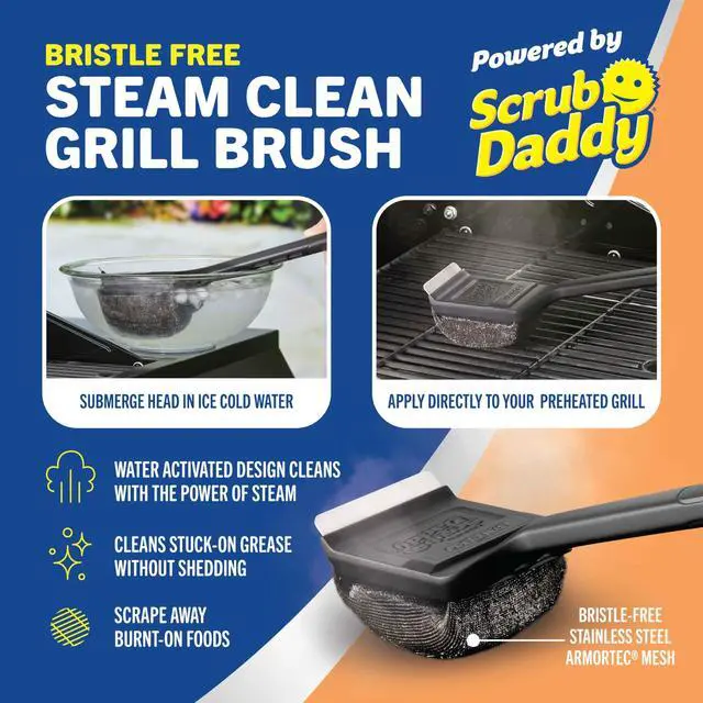 Alt view image 3 of 7 - Steam Clean Grill Brush Powered by Scrub Daddy