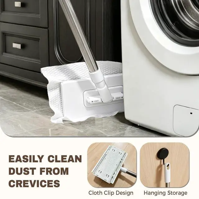 Alt view image 5 of 7 - Hands Free Flat Mop, Snap Grip Mini Mop, Cloth Changing Mini Mop