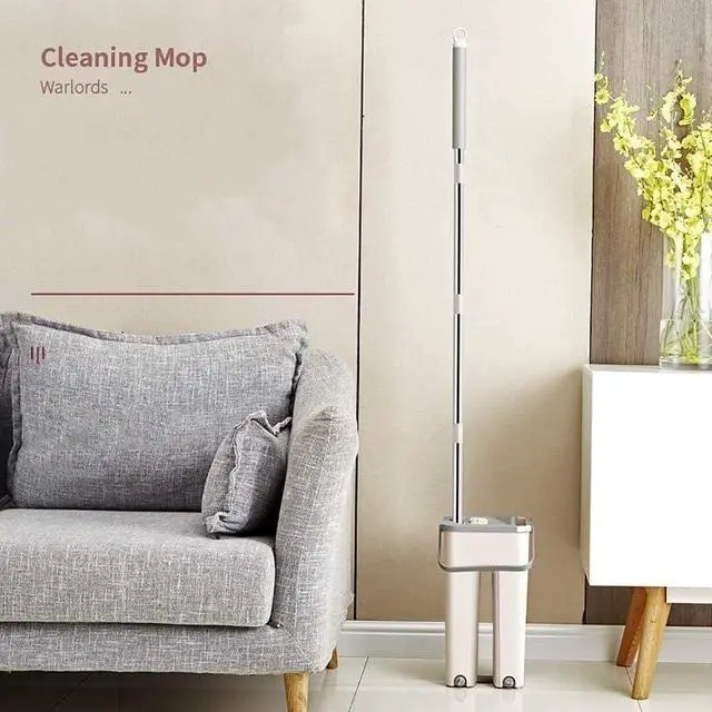 Alt view image 6 of 7 - Mop and Bucket with Wringer Set, Hands Free Flat Floor Mop and Bucket, 4 Washable Microfiber Pads Included, Wet and Dry Use, Home Floor Cleaning System for All Floor Types and Windows