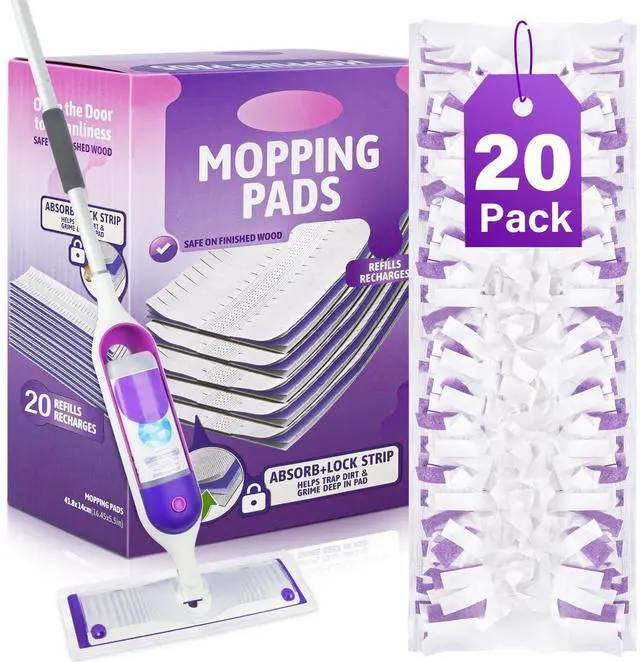 Main image of Mop Pad Refills for Swiffer PowerMop: 20 Pcs Disposable Pads