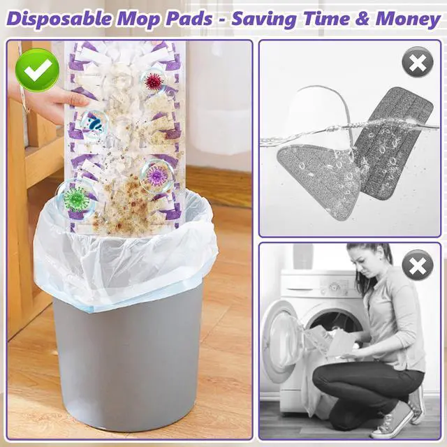 Alt view image 3 of 6 - Mop Pad Refills for Swiffer PowerMop: 20 Pcs Disposable Pads