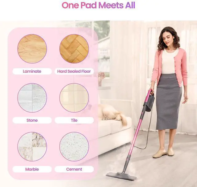 Alt view image 6 of 7 - 24-Pack Disposable Microfiber Deep Clean Steam Mop Pads, Accessories Compatible with Schenley Steam Mop SLFCSM063 & SLFCSM064 and Steam Cleaner SLFCSC084