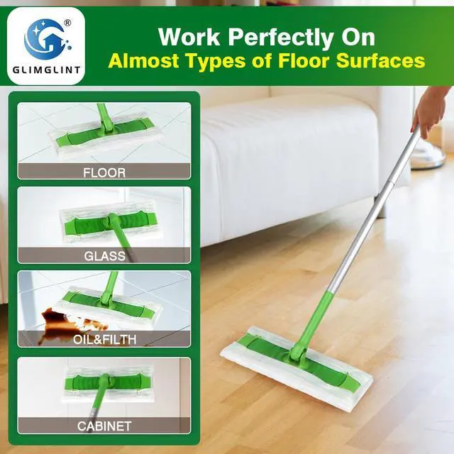 Alt view image 4 of 6 - Dry Sweeping Cloths Pads Compatible with Swiffer Sweeper- Disposable Duster Refills Mop Pads for Cleaning Dust, Hair, Dirt, Disposable Duster Mop Pad 120PK