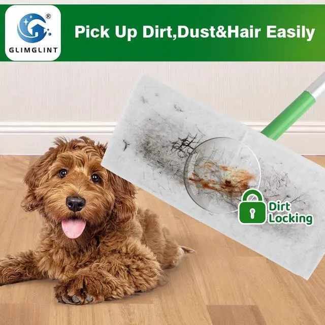 Alt view image 5 of 6 - Dry Sweeping Cloths Pads Compatible with Swiffer Sweeper- Disposable Duster Refills Mop Pads for Cleaning Dust, Hair, Dirt, Disposable Duster Mop Pad 120PK