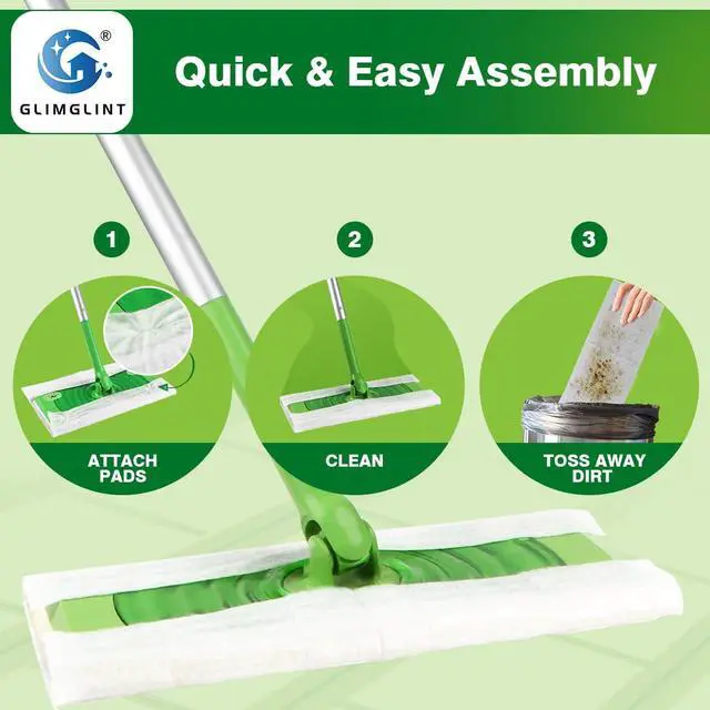 Alt view image 6 of 6 - Dry Sweeping Cloths Pads Compatible with Swiffer Sweeper- Disposable Duster Refills Mop Pads for Cleaning Dust, Hair, Dirt, Disposable Duster Mop Pad 120PK