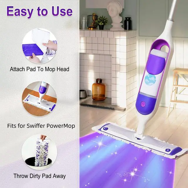 Alt view image 6 of 7 - 20 Pack Disposable Power Mop Pads for Swiffer Power Mop Pads,Compatible with Swiffer Power Mop Refills,Thickened Multi-Surface Replacement for Swiffer Wet Pads Refill on All Finished Floors
