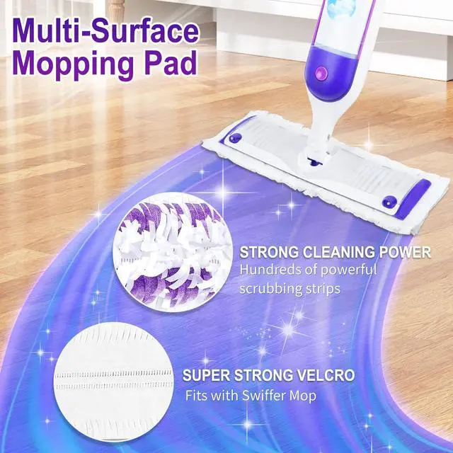Alt view image 4 of 7 - 20 Pack Disposable Power Mop Pads for Swiffer Power Mop Pads,Compatible with Swiffer Power Mop Refills,Thickened Multi-Surface Replacement for Swiffer Wet Pads Refill on All Finished Floors