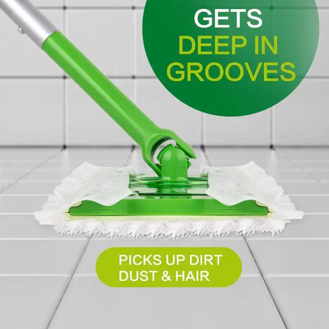 Alt view image 3 of 7 - Heavy Duty Dry Sweeping Cloths Compatible with Sweeper Mop, Microfiber Duster Mop Pads Refills for Cleaning Hardwood Floor Dust and Pet Hair, Disposable (30)