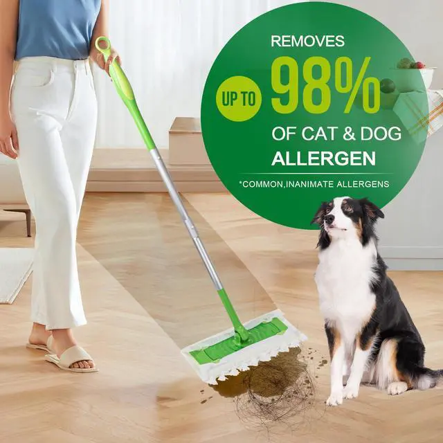 Alt view image 4 of 7 - Heavy Duty Dry Sweeping Cloths Compatible with Sweeper Mop, Microfiber Duster Mop Pads Refills for Cleaning Hardwood Floor Dust and Pet Hair, Disposable (30)