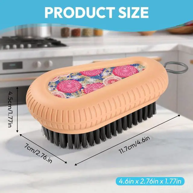 Alt view image 2 of 7 - Fruit and Vegetable Brush, Multi-Purpose Produce Scrubber Brush with Non-Slip Handle & Hanging Loop