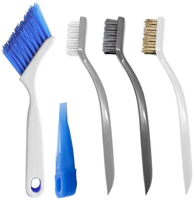 Main image of 4PCS Crevice Cleaning Brush, Hard Bristle Gap Scrub Groove Brush for Home, Bathroom, Kitchen, Corners, Sink, Sliding Door Rails, Window Track, Tile Grout