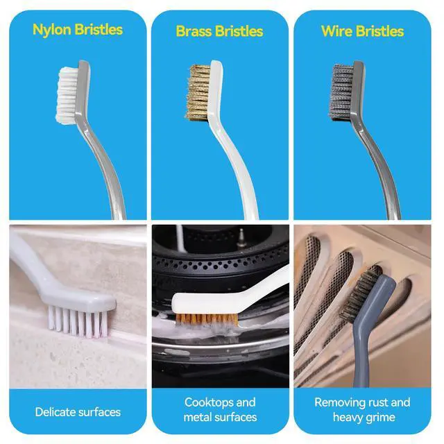 Alt view image 4 of 4 - 4PCS Crevice Cleaning Brush, Hard Bristle Gap Scrub Groove Brush for Home, Bathroom, Kitchen, Corners, Sink, Sliding Door Rails, Window Track, Tile Grout