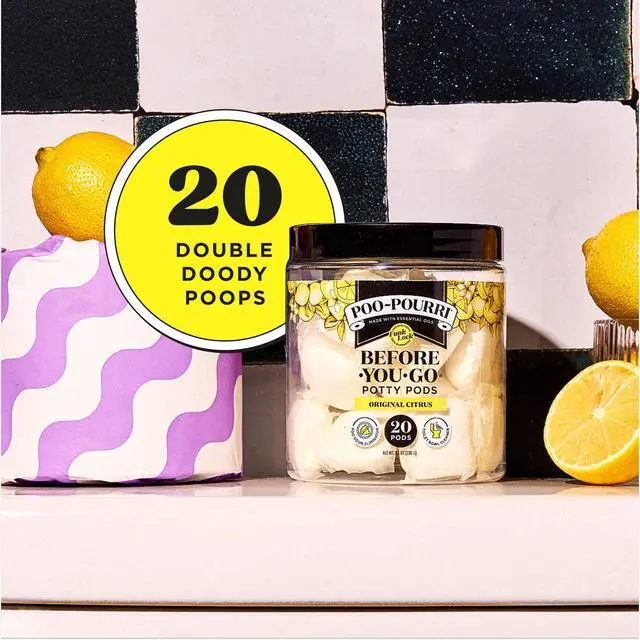 Alt view image 4 of 6 - Original Citrus Before-You-Go 2-in-1 Toilet Potty Pods 20ct - Bathroom Odor Remover & Toilet Cleaner - Plant Based Ingredients & Essential Oils - with Lemon, Bergamot, & Lemongrass Scent