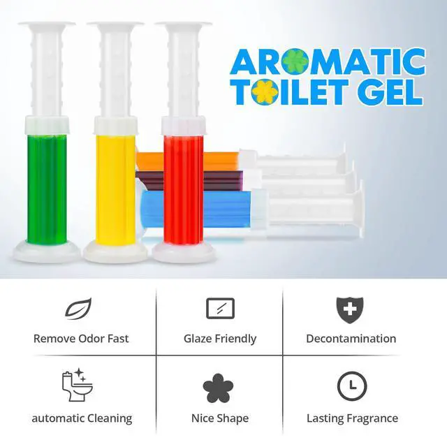 Alt view image 4 of 6 - 84 Flower Toilet Gel Stamps, Assorted Scents, Long Lasting Automatic Deodorizer, Adhesive Toilet Bowl Freshener for Bathroom Odor Control, 12 Month Supply