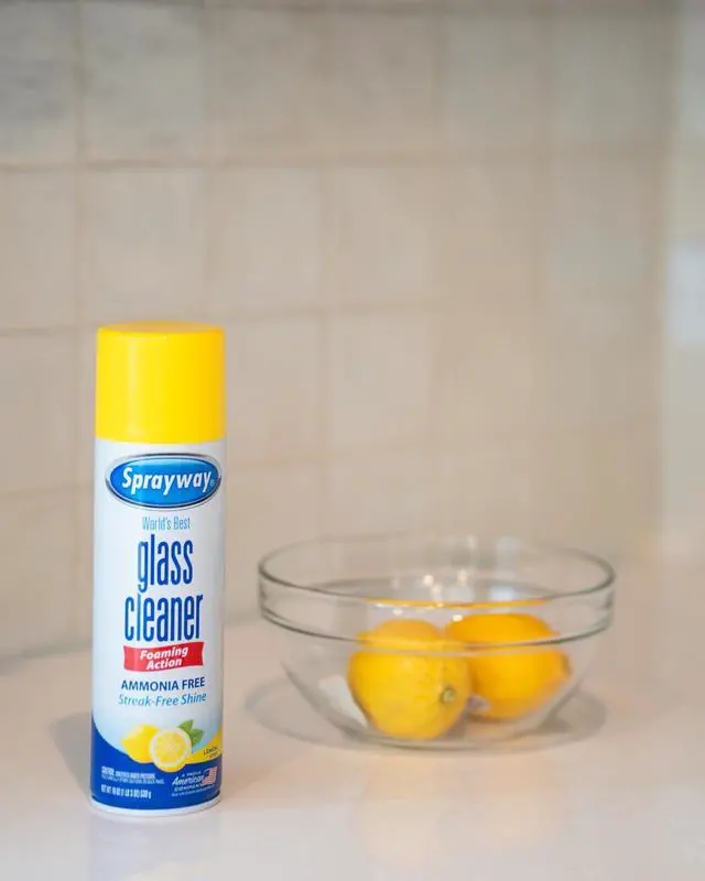 Alt view image 3 of 5 - Glass Cleaner Lemon Scent Foaming Aerosol Spray, 19oz, Pack of 6 | Ammonia-Free, Streakless, Fast-Acting | Cleans & Polishes Glass Surfaces | Removes Fingerprints, Dust, Dirt, Smoke Film