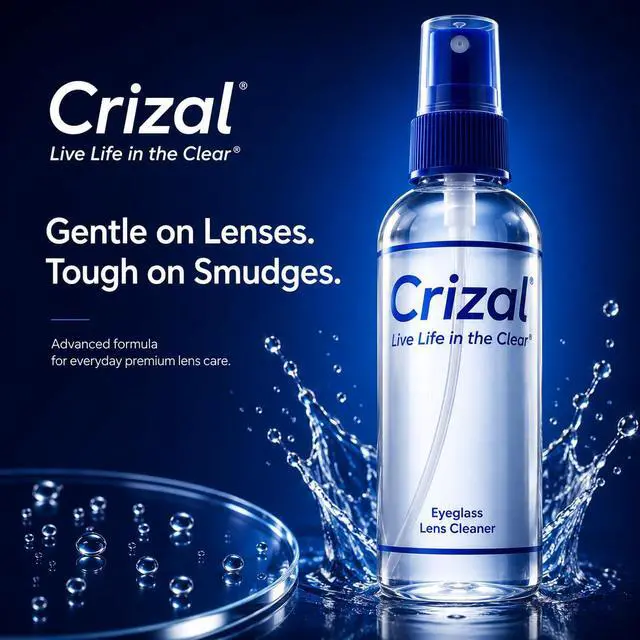 Alt view image 2 of 7 - Eyeglass Cleaner Spray 4 Pack | Premium Lens Cleaner | Designed by Crizal® | Safe for All Advanced AR & Anti-Reflective Lens Coatings