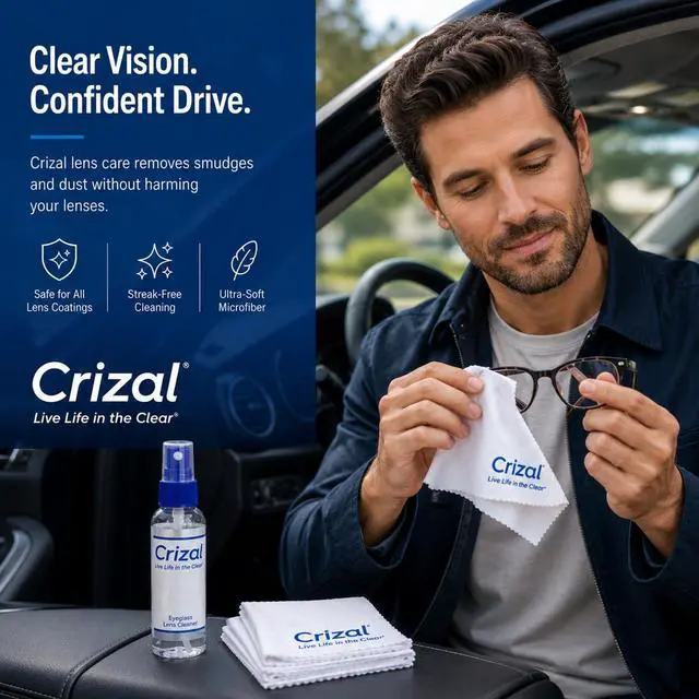 Alt view image 5 of 7 - Eyeglass Cleaner Spray 4 Pack | Premium Lens Cleaner | Designed by Crizal® | Safe for All Advanced AR & Anti-Reflective Lens Coatings