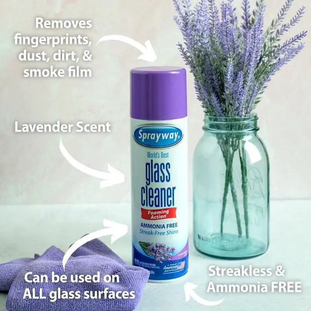 Alt view image 2 of 5 - Glass Cleaner, Ammonia Free Lavender Scent 19 Ounce