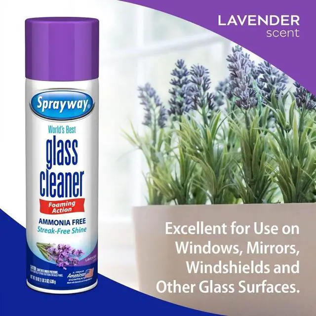 Alt view image 3 of 5 - Glass Cleaner, Ammonia Free Lavender Scent 19 Ounce