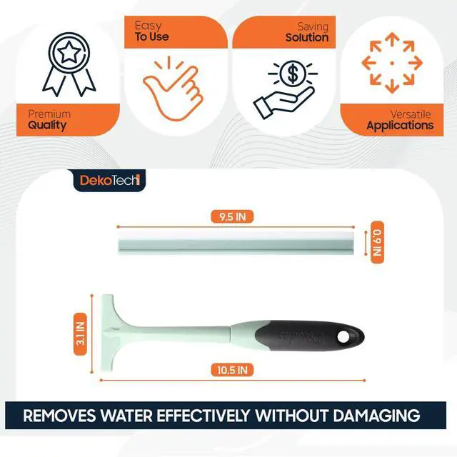 Alt view image 4 of 6 - Soft TPR Series Window Squeegee Multi-Purpose Glass Cleaner, Soft Silicone Blade, Non-Slip Handle for Windows, Mirrors, Car Glass, and Bathroom Surfaces
