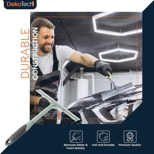 Alt view image 3 of 6 - Soft TPR Series Window Squeegee Multi-Purpose Glass Cleaner, Soft Silicone Blade, Non-Slip Handle for Windows, Mirrors, Car Glass, and Bathroom Surfaces