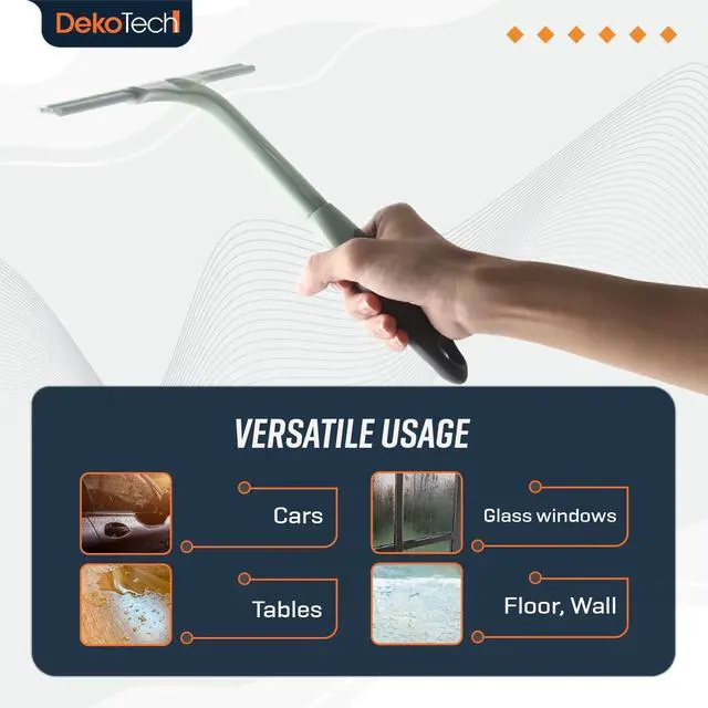 Alt view image 5 of 6 - Soft TPR Series Window Squeegee Multi-Purpose Glass Cleaner, Soft Silicone Blade, Non-Slip Handle for Windows, Mirrors, Car Glass, and Bathroom Surfaces