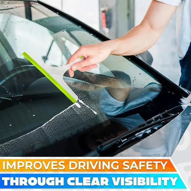 Alt view image 7 of 7 - 4Pcs 9.5 Hand Squeegee for Shower Glass - Durable Plastic Grip, Random Colors, Flexible Silicone Blade, Easy Hanging Hook, Lightweight Ergonomic Shower Squeegee for Glass Doors, Windows, and Tiles