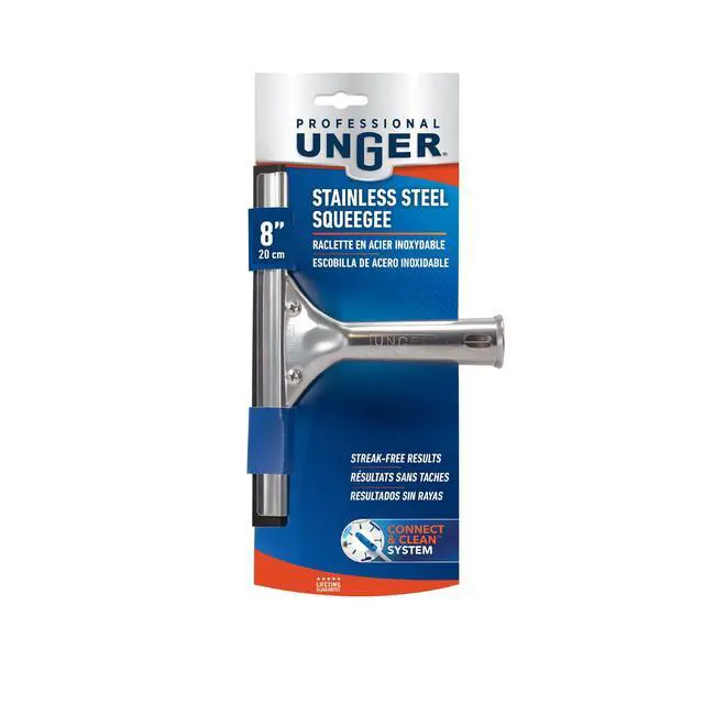 Alt view image 7 of 7 - Professional Stainless Steel Heavy-Duty Squeegee, 12", Silver