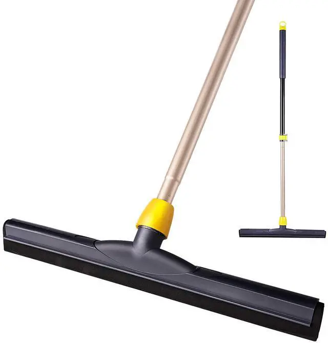 Main image of Floor Squeegee Scrubber Adjustable Telescopic Pole Heavy Duty 54.3"