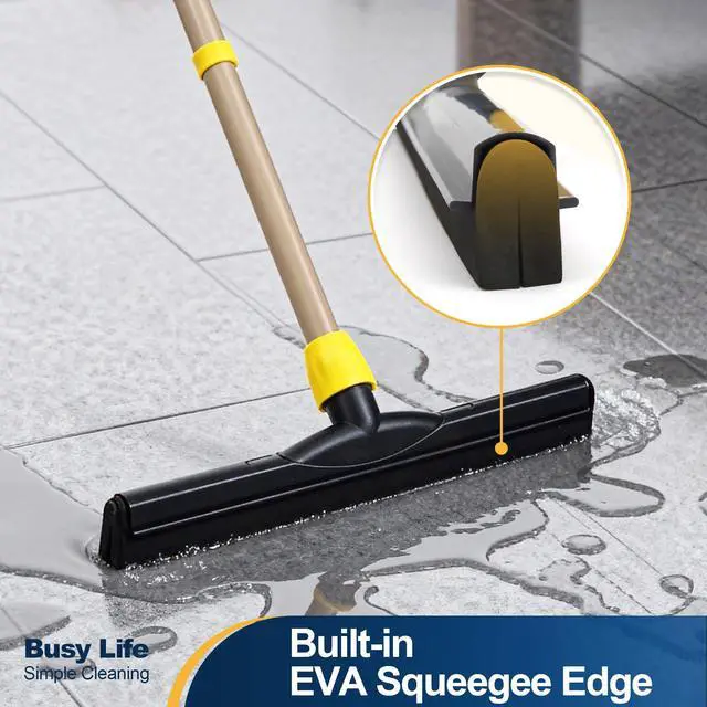 Alt view image 2 of 7 - Floor Squeegee Scrubber Adjustable Telescopic Pole Heavy Duty 54.3"