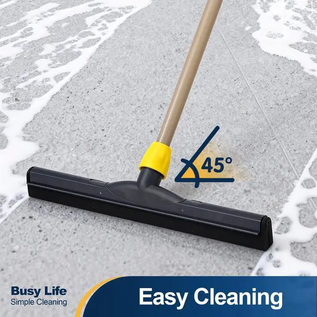 Alt view image 4 of 7 - Floor Squeegee Scrubber Adjustable Telescopic Pole Heavy Duty 54.3"