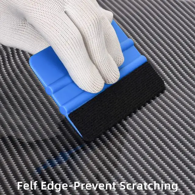 Alt view image 5 of 7 - Durable Black Felt Edge Vinyl Squeegee Tool 4-Inch (Pack of 3)