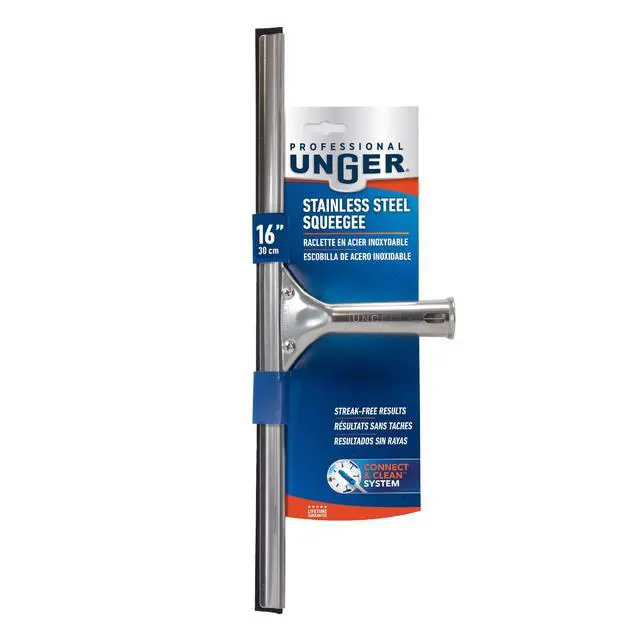 Alt view image 7 of 7 - Professional 16 Stainless Steel Window & Glass Cleaning Squeegee - Cleaning Supplies, Heavy Duty Squeegee for Window Cleaning, Streak Free Results