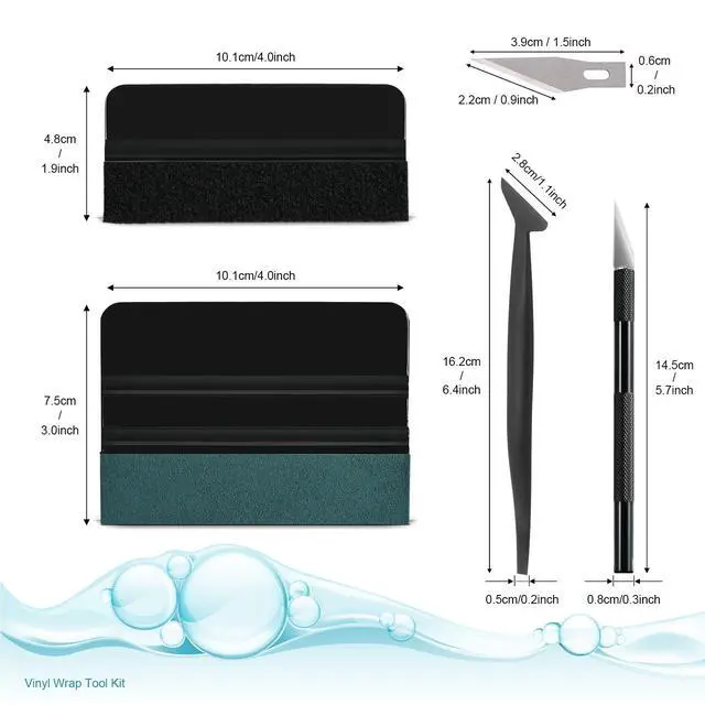 Alt view image 3 of 7 - Car Window Tint Installation Kit Vinyl Wrap Tools Wrapping Kit