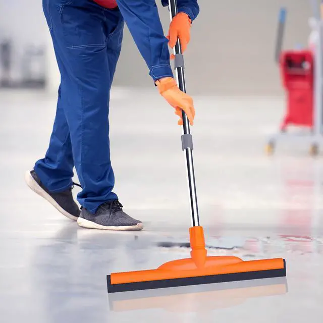 Alt view image 3 of 7 - Heavy-Duty Floor Squeegee, 62" Adjustable Handle, EVA Foam Blade, Ideal for Concrete, Garage, Patio & More
