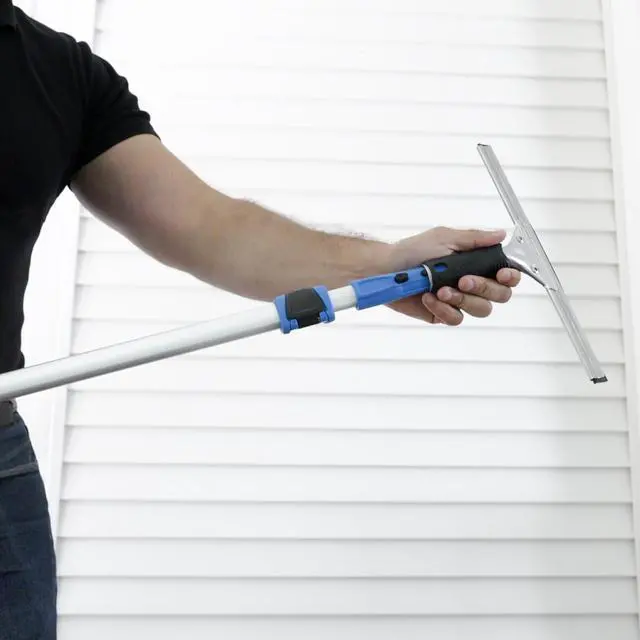 Alt view image 5 of 7 - Professional Connect and Clean 12 Performance Squeegee for Glass and Window Care with Replacement Rubber, Heavy Duty Cleaning Supplies with Streak-Free Results, Handheld Household Cleaner Tool