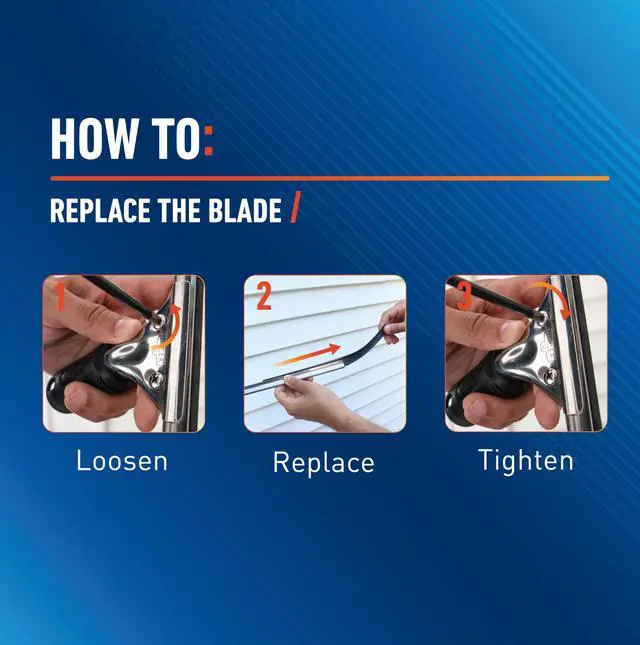 Alt view image 4 of 7 - Professional Connect and Clean 12 Performance Squeegee for Glass and Window Care with Replacement Rubber, Heavy Duty Cleaning Supplies with Streak-Free Results, Handheld Household Cleaner Tool