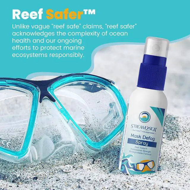 Alt view image 4 of 7 - Reef Safe Anti-Fog Spray for Swim Goggles, Snorkel, Scuba & Ski Masks Defogger for Scuba Diving, Snorkeling & Swimming 2 Fl Oz